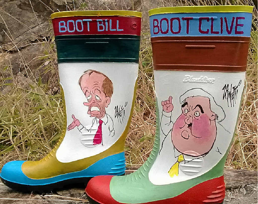 Paul Zanetti was very generous and in addition to the boots donated a number of cartoons for sale for the hall.